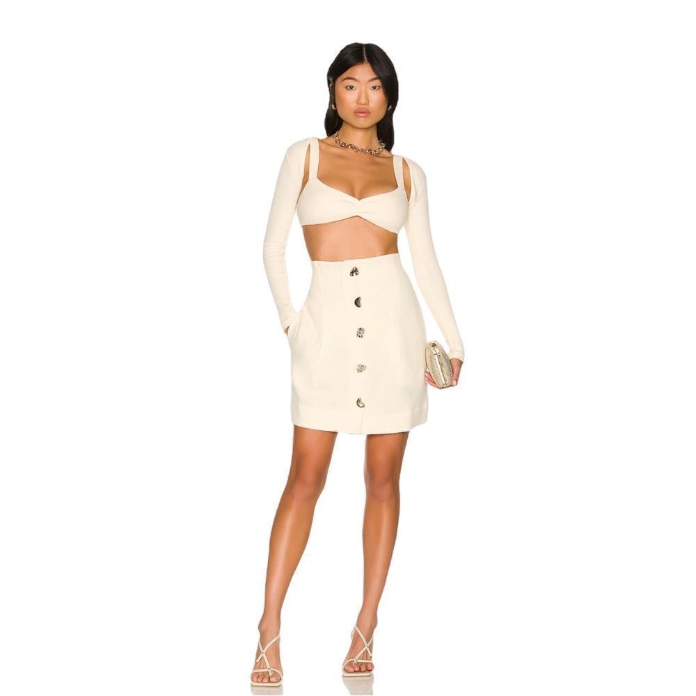 Sabina Musayev Buttercup Skirt in Off White‎ - Modified